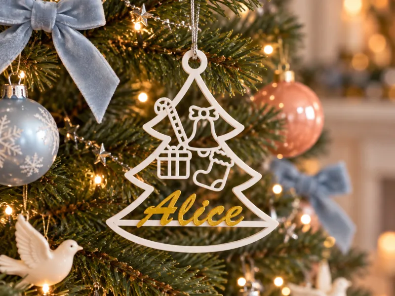 Kerstornament Alice in de vorm van een boom