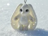 Schlüsselanhänger Kaninchen Hase mit Ring-0