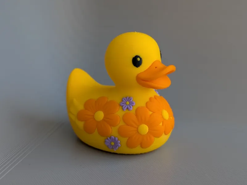 Flower Duck – Floral Rubber Ducky Figurine