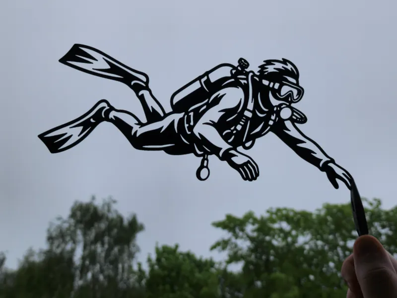 Scuba Diver 2D Wall Art
