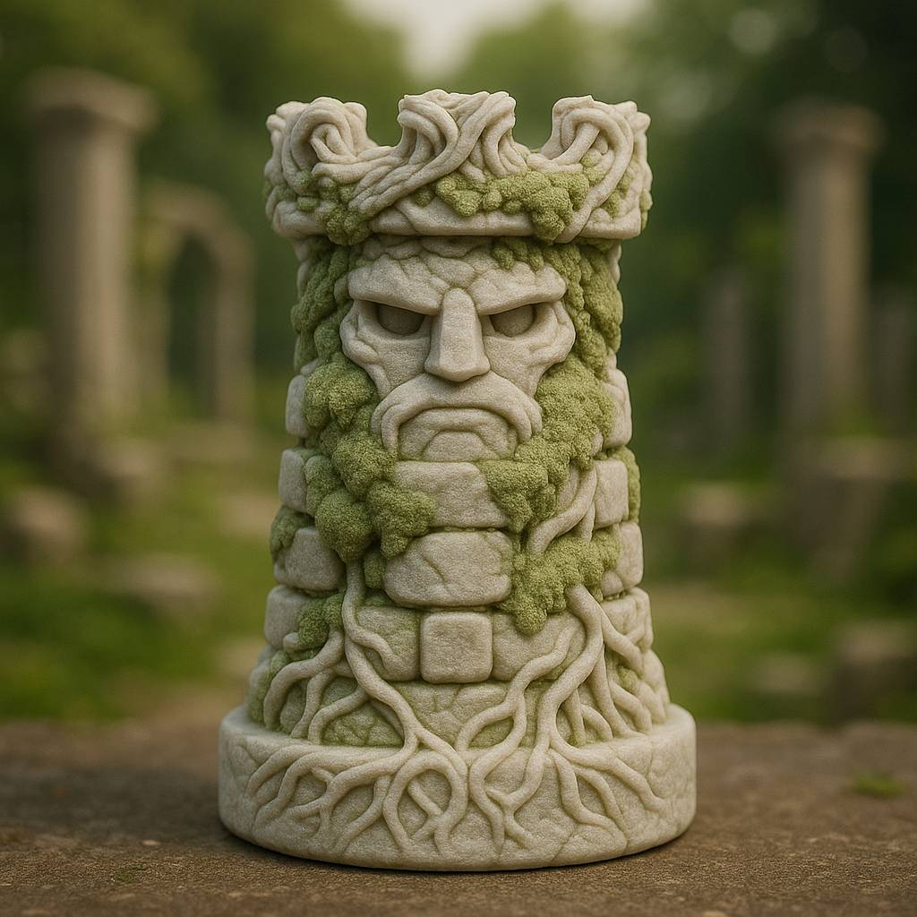 Chess Rook Garden Golem