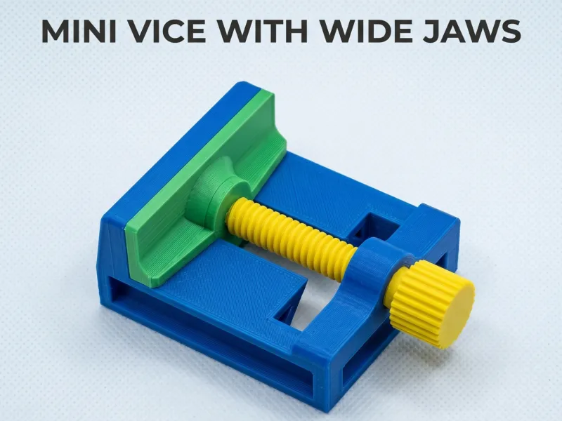 Mini vice with wide jaws