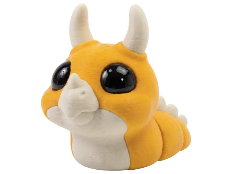 FlexiSlugs Rock Dino - Flexi Articulated Chibi Slug STL