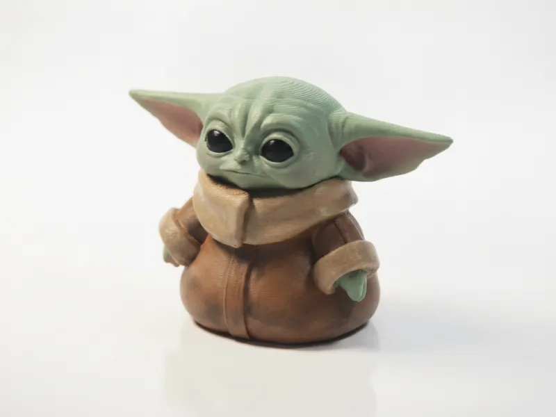 Adorable figurita de Grogu Chibi de Star Wars imprimible en 3D