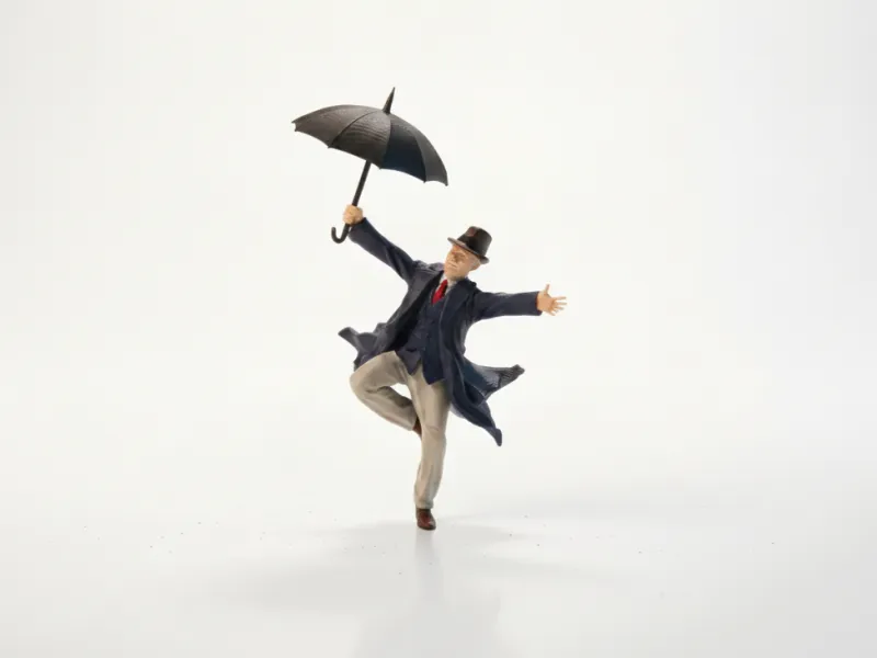 Figurilla de Gene Kelly Bailando Películas y TV Imprimible en 3D