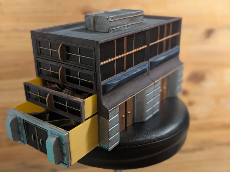 Wargame Terrain- "Shop Building" -Built-in Storage Drawers