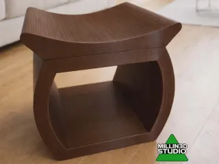 Decrotive Saddle Stool / Footrest with Storage