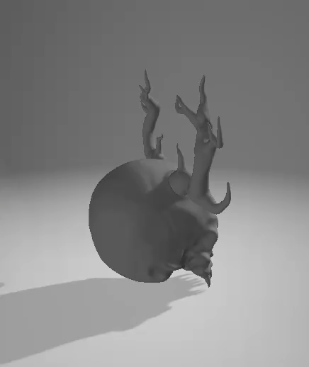 Doom Horn Demon Evil Devil Head Skull Decoration Collection