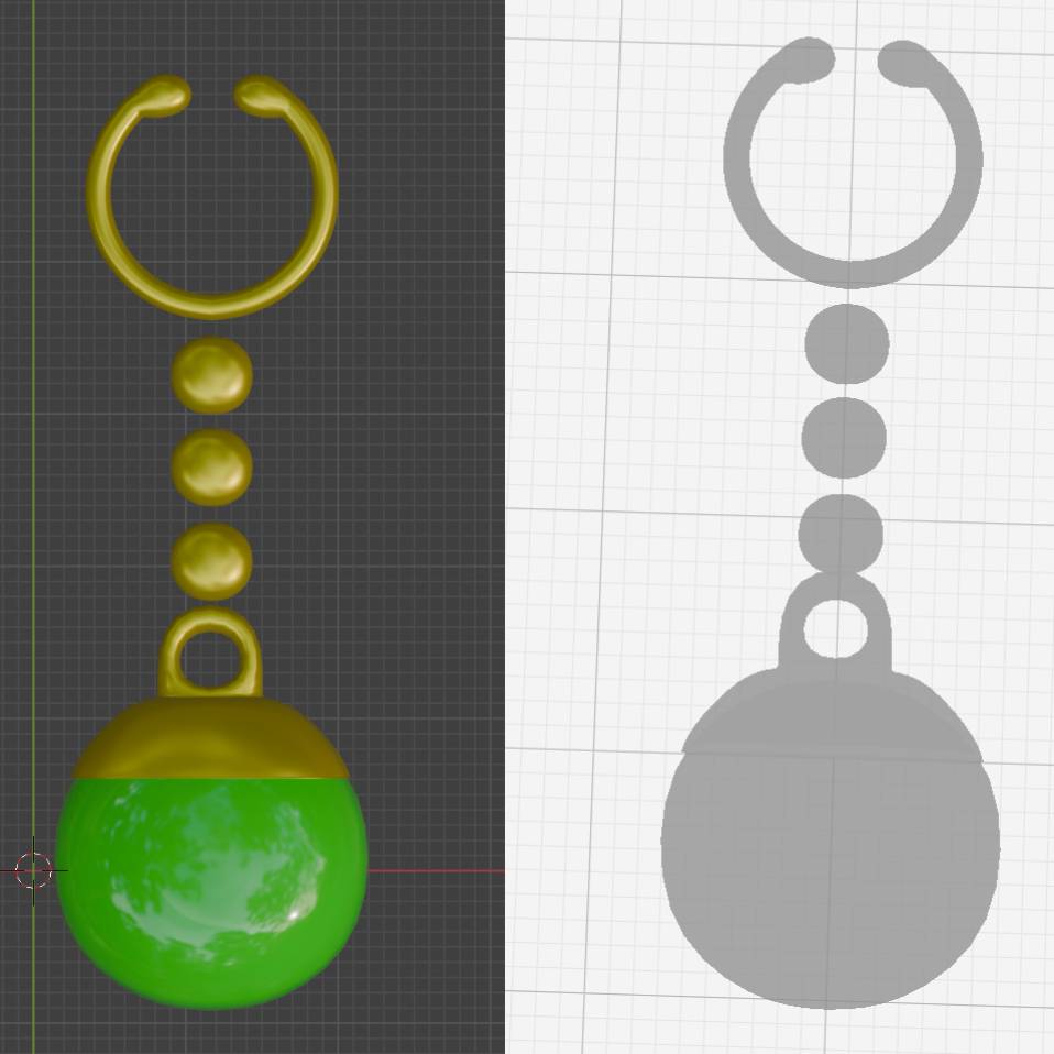 Personal Accessories STL Download - Pothara Earingby Opāru