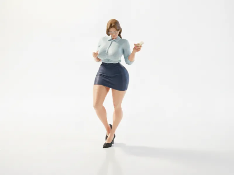 Teacher Figurine Female Character 3D Printable