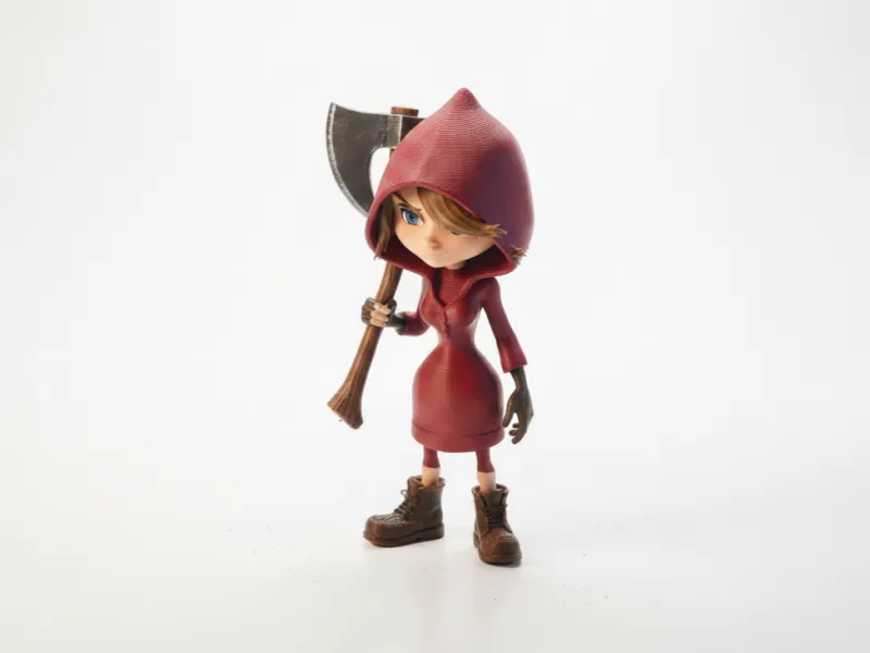 Angry Axe Huntress Fantasy Figurine 3D Printable