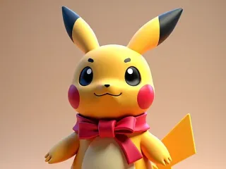 Pikachu with bow
