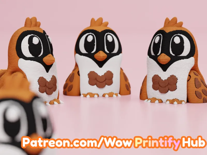 Articulated Sparrow STL & 3MF – Flexi Fidget Toy