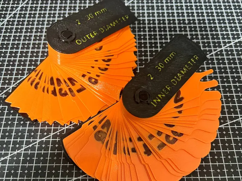 Set di calibri per raggi da 2 a 30 mm, diametri interni ed esterni