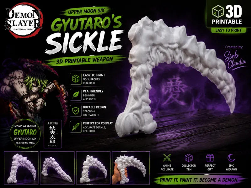 Demon Slayer Gyutaro sickle