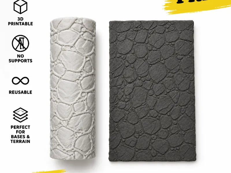 Stone Ground Texture Roller STL – Miniature Bases, Fantasy