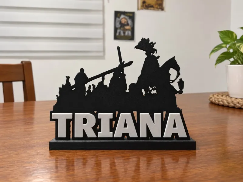silueta tres caída de Triana
