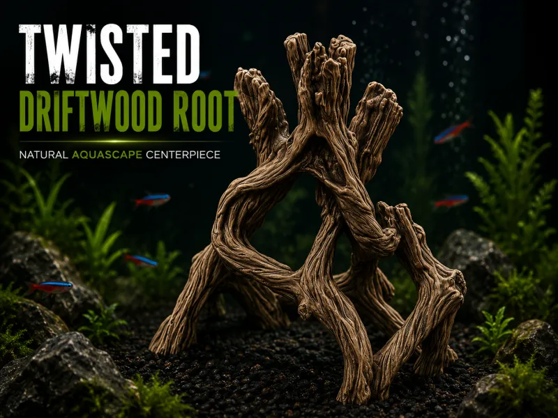 Sunken Driftwood Cave Aquarium