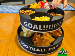 Vassoi girevoli per snack a forma di pallone da calcio (calcio)