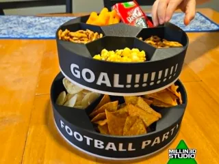 Football (Soccer) Ball Rotating Snack Trays