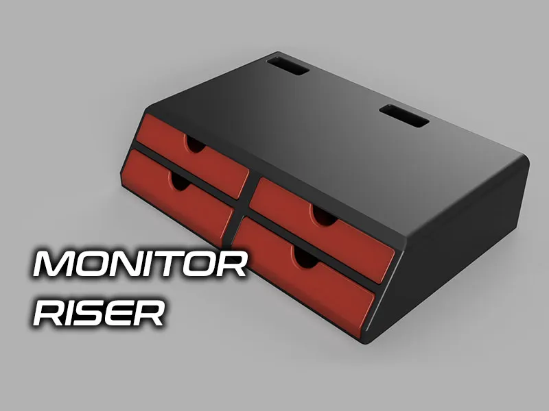 4-Drawer Monitor Stand