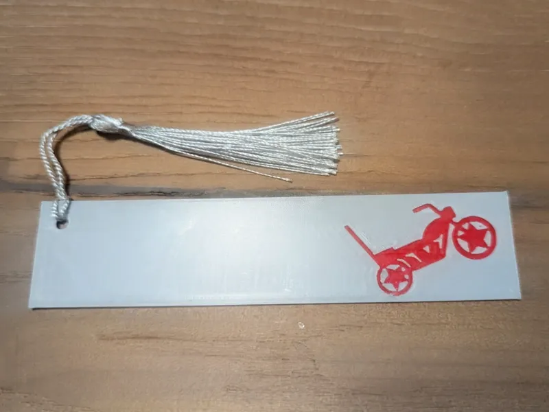 Wheelie Motorcycle Bookmark