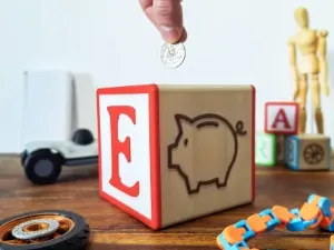 Alphabet Cube Piggy Bank