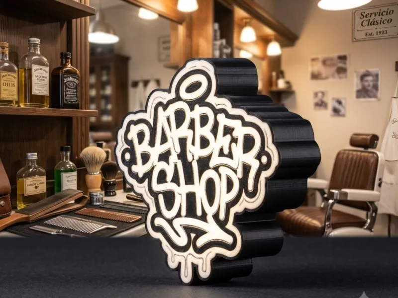 Scatola luminosa Barber SHOP