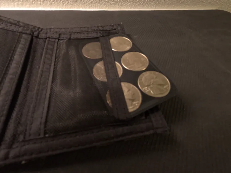 Credit Card Quarter Storage (Fits in Wallet)
