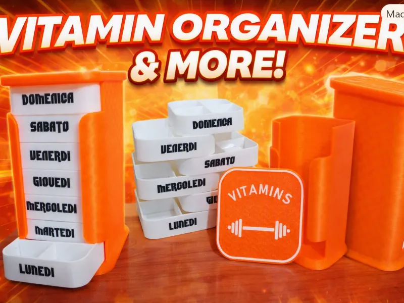 Weekly Vitamin & Medication Organizer - Gym Edition