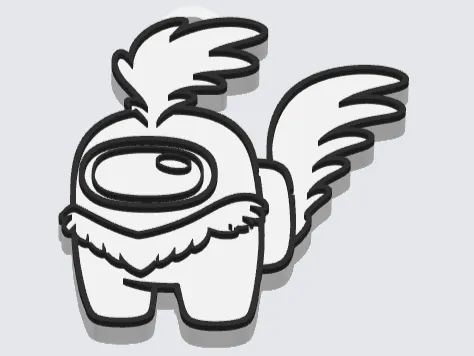 Roadrunner Among Us keychain