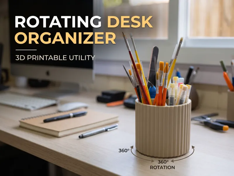 360° Rotating Desk Organizer