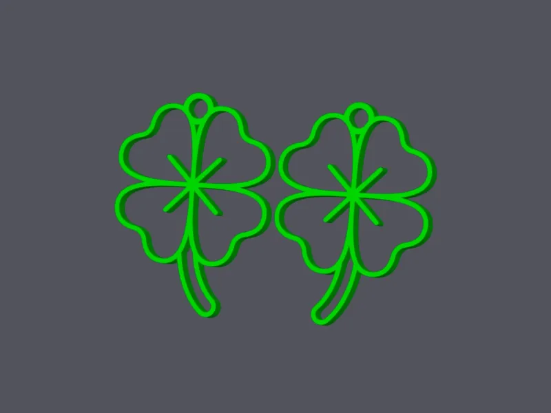 Four Clover - Earring & Pendant v3