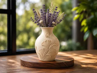 Ginkgo Bloom Relief Vase