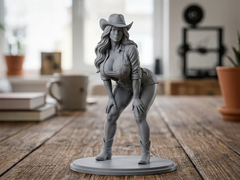 Statuetta da Collezione Cowgirl del Selvaggio West v10