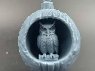 Christmas Hanging Owl Ornament - Xmas Decoration