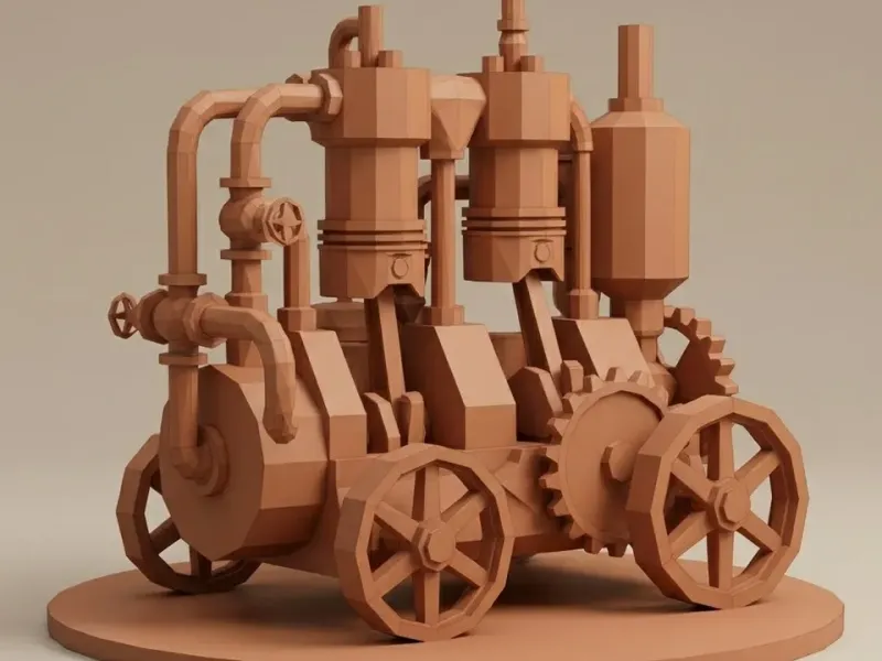 Low poly steampunk