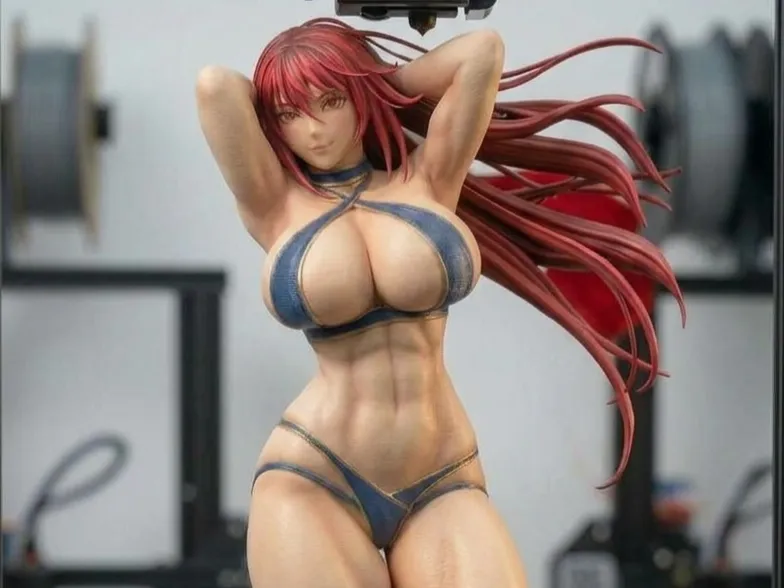 Figura de Garota de Anime Atlético em Maiô