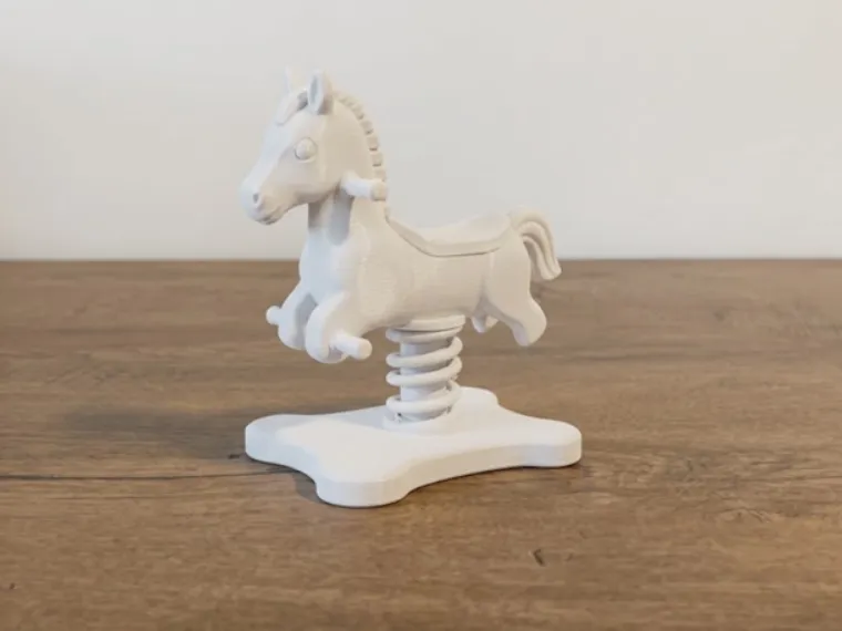 Cavalo de Mola com Cavaleiro para Playground - Decoração de Modelo