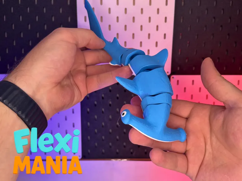 Hammerhead Shark - Articulated Print-in-Place – No Supports
