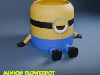 Minion planter, multicolored and in parts, flexi