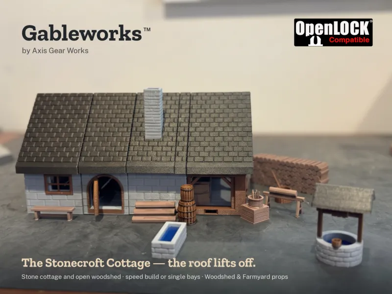 Gableworks Stonecroft Cottage - Techo Desmontable Modular (OpenLOCK)
