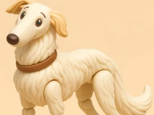 playful pet© series 1 #1 borzoi flexi toy figurine