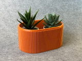 Ribbed Fully Fluted & Brush Holder-0