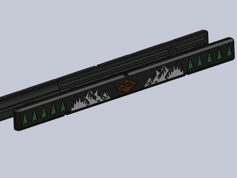 Custom Fishing Rod Case Mountain Forest Design
