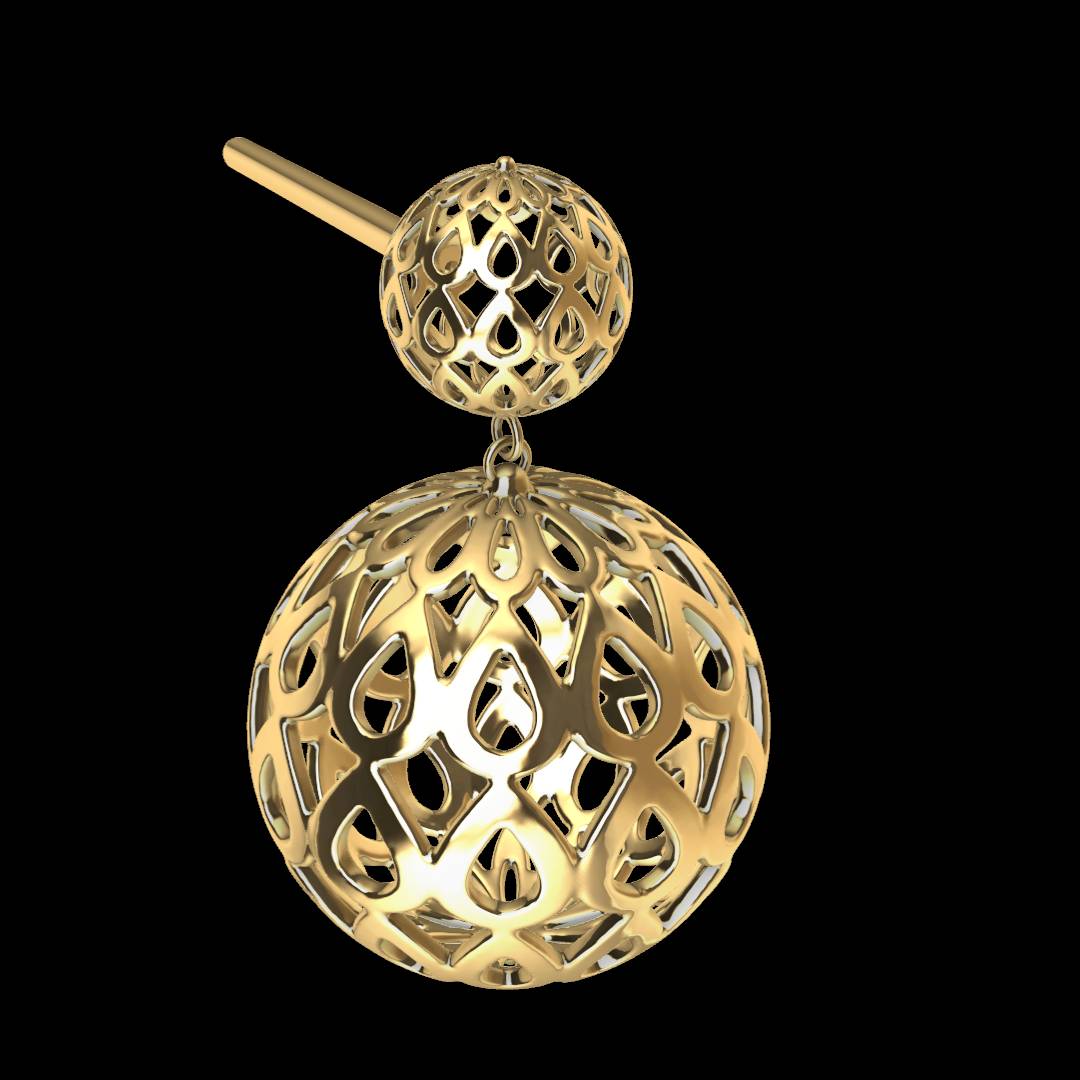 Patterned Ball Earrings