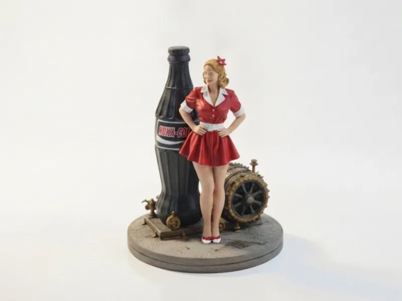 ビンテージスタイルピンアップガールフィギュア 3Dプリント用