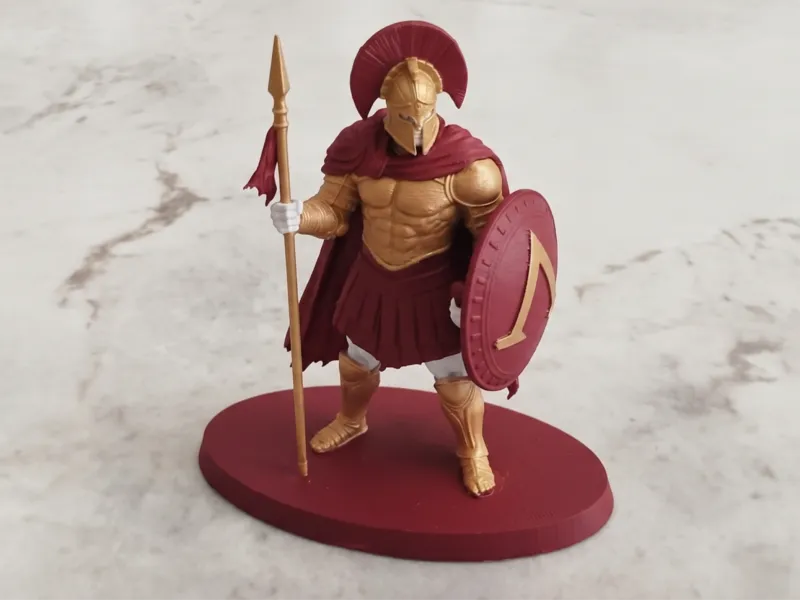 Guerreiro Espartano com Lança e Escudo