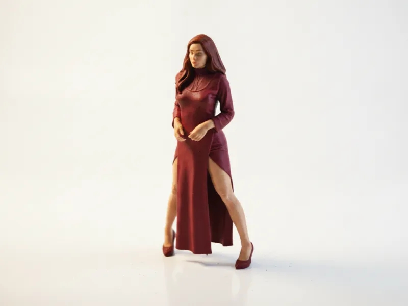 Elegante Statuetta di Suora Personaggio Femminile Stampabile in 3D