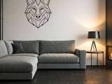 Wolf for wall wallart - low poly-0